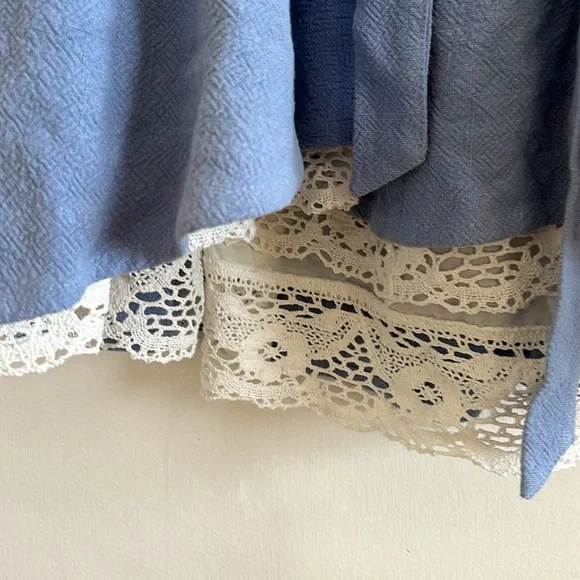 Fashion Brand Company Sweetheart Linen halter Dress Light Blue - Picture 7 of 7